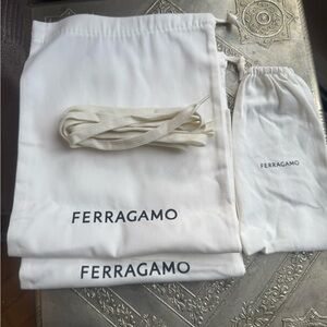 Ferragamo Sneaker Dust Bags and Shoelace Set